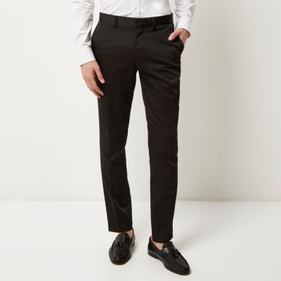 Black skinny suit trousers